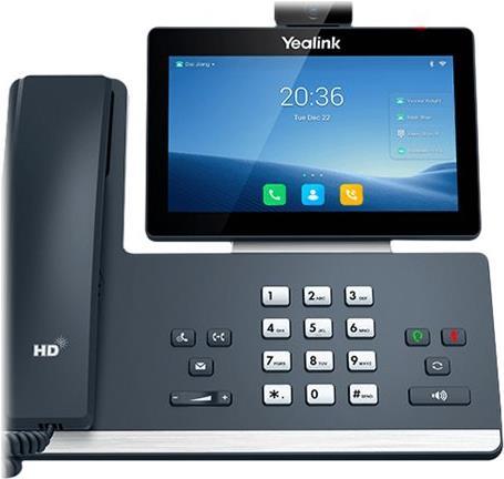 Yealink SIP-T58W Pro with camera - VoIP-Telefon - mit Bluetooth-Schnittstelle mit Rufnummernanzeige - 10 Parteien Anruffunktion - SIP, SIP v2, SRTP, RTCP-XR, VQ-RTCPXR - Classic Gray - mit Yealink CAM50 Kamera (SIP-T58W with cam) von Yealink