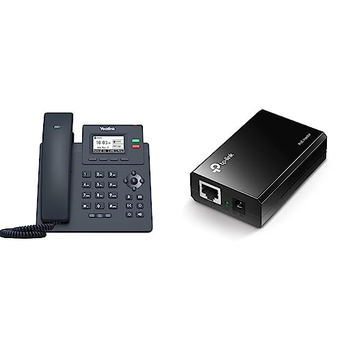 Yealink T31G IP Telefon PoE Gigabit & TP-Link 802.3at/af Gigabit PoE Injector, Non-PoE to PoE Adapter von Yealink