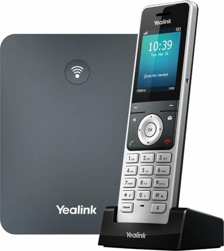 Yealink W76P DECT IP Telefon System (W70B Basis + W56H Handset) Schwarz/Silber von Yealink