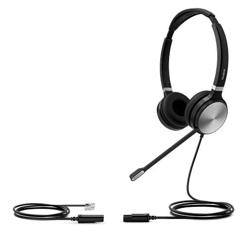 Yealink YHS36 Dual Kabelgebundenes Headset mit QD-auf-RJ-Port von Yealink