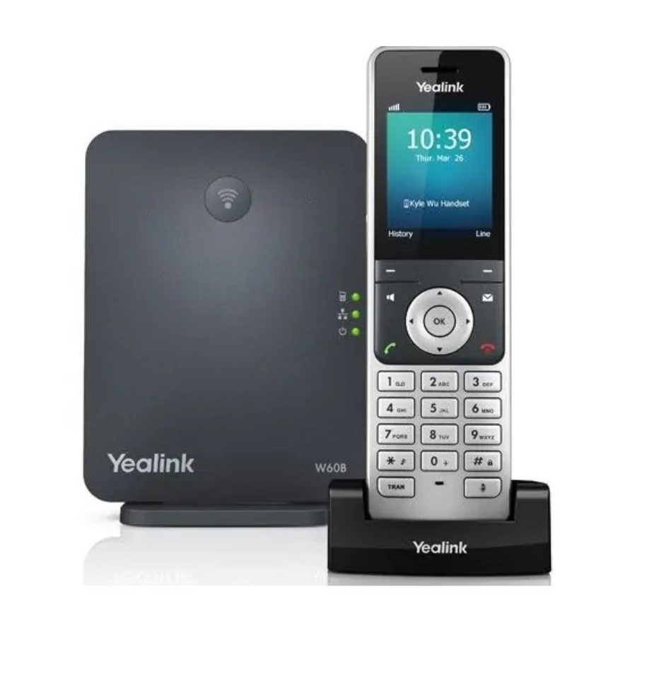 Yealink Yealink Telefon W53P silber schwarz, schnurlos Basis IP Telefon VoIP DECT-Telefon von Yealink