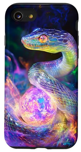 Jahr der Schlange Bunte Fantasie Hülle für iPhone SE (2020) / 7 / 8 von Year of the Snake Designs by Dennex