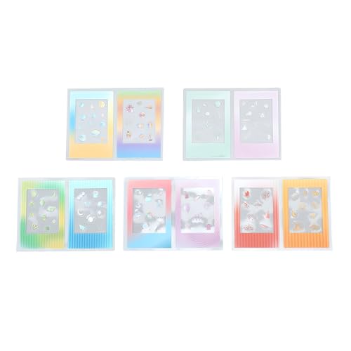 10pcs Fotorahmenaufkleber, Diagrie -Notebook -Aufkleber -Sammelalbum Aufkleber mit Warmen, Getönten Cartoon -Grafiken Goldkanten für DIY -Fotoalbumendekoration (Stil 1) von Yechiry