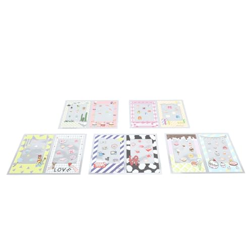 10pcs Fotorahmenaufkleber, Diagrie -Notebook -Aufkleber -Sammelalbum Aufkleber mit Warmen, Getönten Cartoon -Grafiken Goldkanten für DIY -Fotoalbumendekoration (Stil 2) von Yechiry