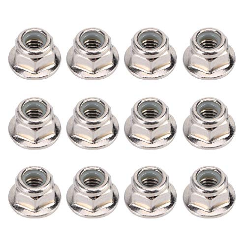 12 STÜCKE Rutschfeste Reifen-Kontermutter Radmutter 4mm Kettenradmutter mit Nylonfutter für Axial SCX10 1/10 RC Auto (SILVER) von Yechiry