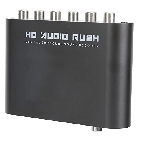 DTS AC-3 Digital Decoder 5.1CH Audiokonverter mit Optischer Koaxialeingabe für Heimkino-DVD-HD-Player (Host + USB + Faser -Optik) von Yechiry