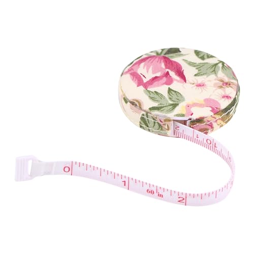 Versenkbares Körperbandmaß, 150 Cm 60 Zoll Genauer Fitness -Messwerkzeug für Brusthüftung Hüftarm mit Leichtem Kompaktem Design für Ernährungstraining Statur (Nr. 2 Pastoral Rose) von Yechiry