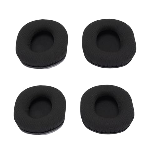 Yechiry 2 Paare Kopfhörer -Ohrkissen, Atmungsaktives Mesh Stoff Headset Earpads Rausch -Isolation Ohrpolster Ersatz für Barrakuda X Chroma Kopfhörer (Black) von Yechiry