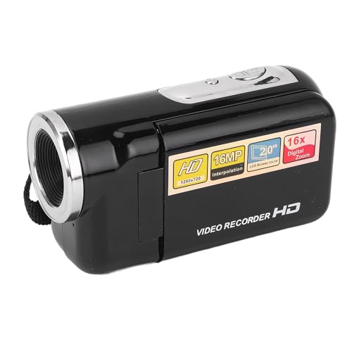 Yechiry HD 16x Digital Zoom Camcorder -Kamera mit 2 -Zoll -Rotationsbildschirm, Videokamera Camcorder 16MP 1080p Digitalkamera Rekorder, Tragbarer Camcorder Vlogging Camera Video Yechiry HD 16x Digital Zoom Camcorder -Kamera mit 2 -Zoll -Rotationsbildschirm, Videokamera Camcorder 16MP 1080p Digitalkamera Rekorder, Tragbarer Camcorder Vlogging Camera Video von Yechiry