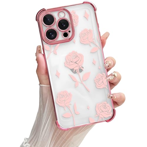 Yeddabox Schutzhülle für iPhone 13 Pro Max, Blume, luxuriös, galvanisiert, Blumenmuster, stoßfest, dünn, weich, TPU, für iPhone 13 Pro Max, für Damen und Mädchen, Rosa Yeddabox Schutzhülle für iPhone 13 Pro Max, Blume, luxuriös, galvanisiert, Blumenmuster, stoßfest, dünn, weich, TPU, für iPhone 13 Pro Max, für Damen und Mädchen, Rosa von Yeddabox