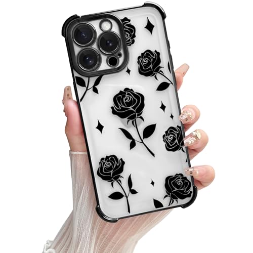 Yeddabox Schutzhülle für iPhone 13 Pro Max, Blume, luxuriös, galvanisiert, Blumenmuster, stoßfest, dünn, weich, TPU, für iPhone 13 Pro Max, für Frauen und Mädchen, Schwarz Yeddabox Schutzhülle für iPhone 13 Pro Max, Blume, luxuriös, galvanisiert, Blumenmuster, stoßfest, dünn, weich, TPU, für iPhone 13 Pro Max, für Frauen und Mädchen, Schwarz von Yeddabox
