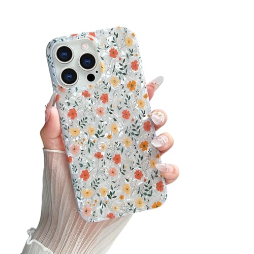 Yeddabox Schutzhülle für iPhone 15 Pro Max, Blumendesign, süßes Muschelmuster, weiches TPU, schlank, stoßfest, für Damen und Mädchen, Orange / Gelb Yeddabox Schutzhülle für iPhone 15 Pro Max, Blumendesign, süßes Muschelmuster, weiches TPU, schlank, stoßfest, für Damen und Mädchen, Orange / Gelb von Yeddabox