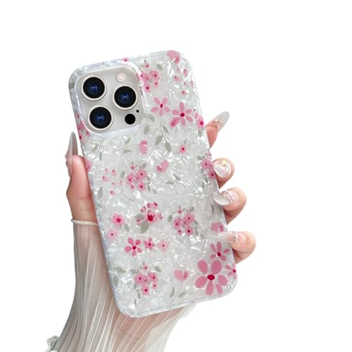 Yeddabox Schutzhülle für iPhone 15 Pro Max, Blumendesign, süßes Muschelmuster, weiches TPU, schlank, stoßfest, für Damen und Mädchen, Rosa Yeddabox Schutzhülle für iPhone 15 Pro Max, Blumendesign, süßes Muschelmuster, weiches TPU, schlank, stoßfest, für Damen und Mädchen, Rosa von Yeddabox