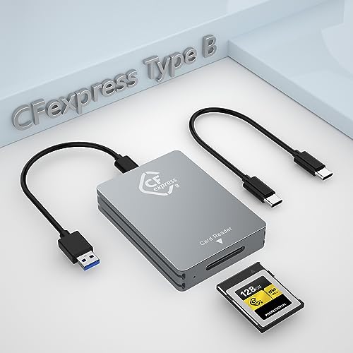 CFexpress Typ B-Kartenleser,USB 3.2 Gen 2 10 Gbit/s SuperSpeed CFexpress Typ B-Speicherkartenleser,Aluminium USB C CFexpress Type B Card Reader,kompatibel mit Windows/Mac OS/Linux/Android von Yeemie