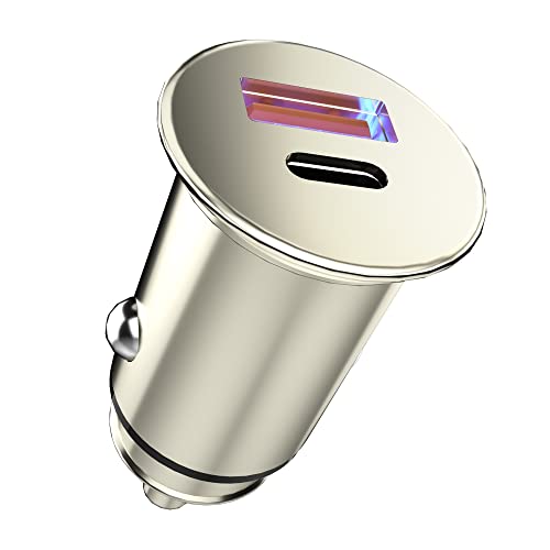 USB-C-kfz ladegerät für PD3.0 und QC3.0, USB zigarettenanzünder iPhone Autoladegerät für 20 W, USB-A und Typ-C mit Zwei Anschlüssen von Yeemie