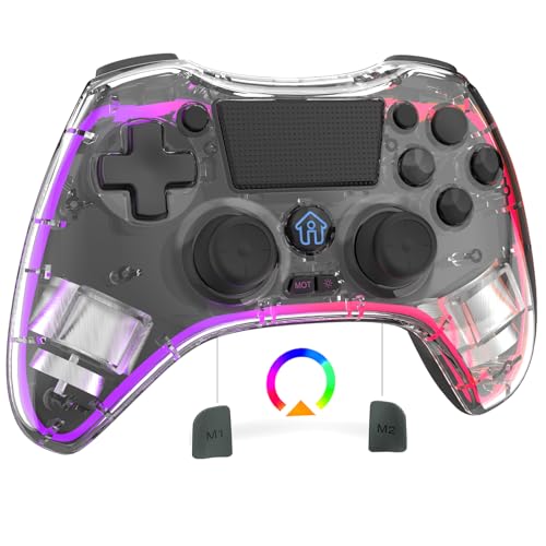 Yeerain Controller für PS-4 Controller, Wireless Gamepad mit 6-Achsen Gyro/Touchpanel/Dual Vibration, 3.5mm Audio Jack & 1000 mAh Batterie, Gaming Joystick Kontroller Kompatibel mit PS-4/Pro/Slim von Yeerain