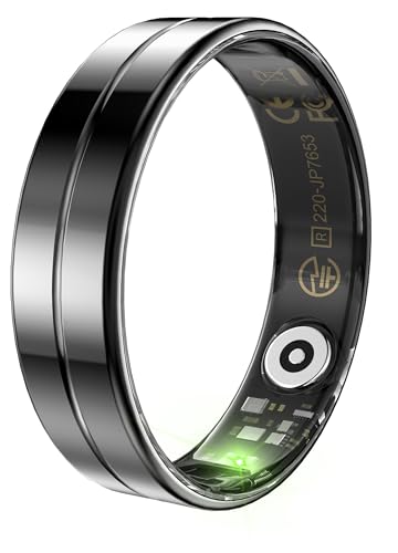Smart Ring Ultra Thin Fitness Ring Pulsmesser Schlafring Gesundheitstracker Schrittzähler Ring Übungsaufzeichnung Kamerasteuerung Schrittzähler Smart Rings für Android & iOS Handy von Yeforu