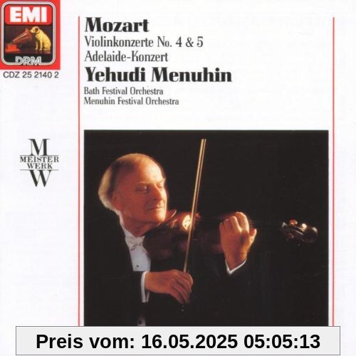 Violinkonzert 4 und 5 / Adelaide-Konzert Violinkonzert 4 und 5 / Adelaide-Konzert von Yehudi Menuhin