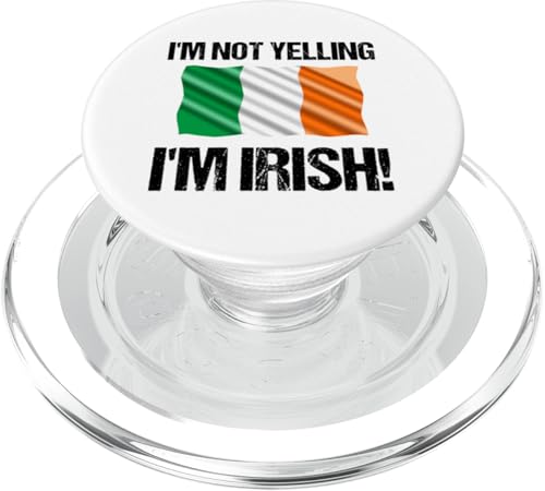 I'm Not Yelling I'm Irish Länderflagge Irland B PopSockets PopGrip für MagSafe I'm Not Yelling I'm Irish Länderflagge Irland B PopSockets PopGrip für MagSafe von Yelling National Flags Graphics