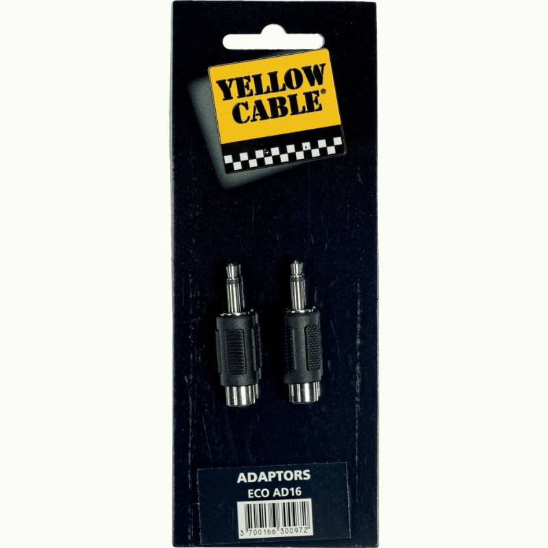 Yellow Cable AD16 Male TS Mini-Jack - Female RCA Adapter (Pack of 2) von Yellow Cable