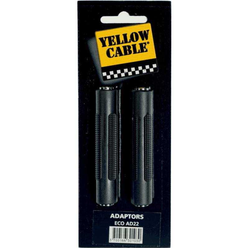 Yellow Cable AD22 Female TRS Jack Couplers (Pack of 2) von Yellow Cable