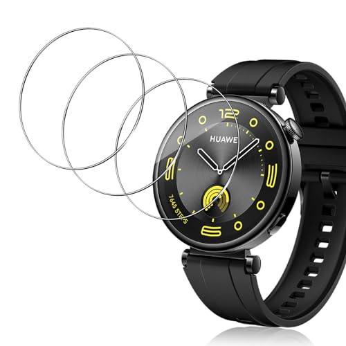 Yenwen 3 Stück Schutzfolie für Huawei Watch GT4 41mm für Panzerglas, Wasserdichtes Gehärtetes Glas Folie, Anti-Scratch Displayschutzfolie, Ultradünne Blasenfreie Displayschutz von Yenwen
