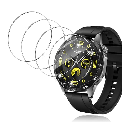 Yenwen 4 Stück Schutzfolie für Huawei Watch GT4 46mm für Panzerglas, Wasserdichtes Gehärtetes Glas Folie für Huawei GT 4 46mm, Anti-Scratch Displayschutzfolie, Ultradünne Blasenfreie Displayschutz Yenwen 4 Stück Schutzfolie für Huawei Watch GT4 46mm für Panzerglas, Wasserdichtes Gehärtetes Glas Folie für Huawei GT 4 46mm, Anti-Scratch Displayschutzfolie, Ultradünne Blasenfreie Displayschutz von Yenwen