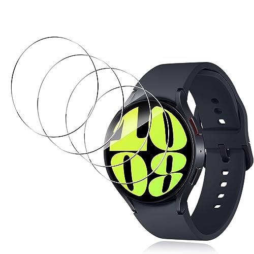 Yenwen 4 Stück Schutzfolie für Samsung Galaxy Watch 6 44mm für Panzerglas, Wasserdichtes Gehärtetes Glas Folie, Anti-Scratch Displayschutzfolie, Ultradünne Blasenfreie Displayschutz von Yenwen