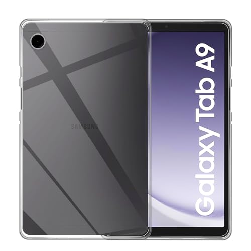 Yenwen Hülle Kompatibel mit Samsung Galaxy Tab A9, Transparent TPU Dünne Handyhülle, Kristallklare Schocksichere Schutzhülle, Durchsichtig Silikon Cover Schutzhülle Crystal Case von Yenwen