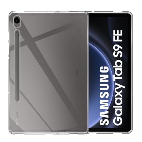 Yenwen Hülle Kompatibel mit Samsung Galaxy Tab S9 FE, Transparent TPU Dünne Handyhülle, Kristallklare Schocksichere Schutzhülle, Durchsichtig Silikon Cover Schutzhülle Crystal Case von Yenwen