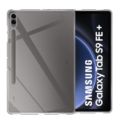 Yenwen Hülle Kompatibel mit Samsung Galaxy Tab S9 FE Plus, Transparent TPU Dünne Handyhülle, Kristallklare Schocksichere Schutzhülle, Durchsichtig Silikon Cover Schutzhülle Crystal Case von Yenwen