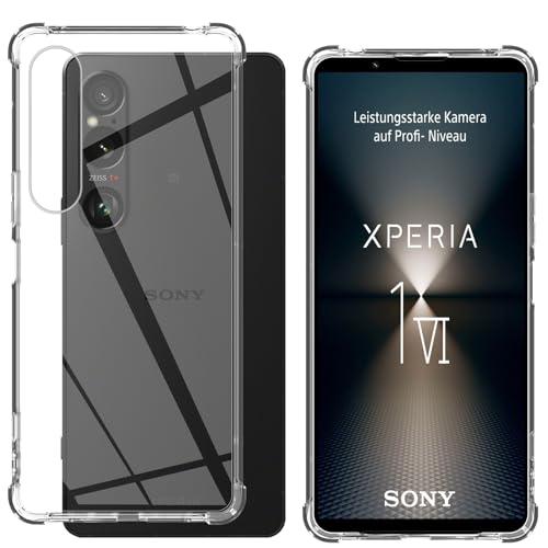 Yenwen Schutzhülle für Sony Xperia 1 VI Hülle, Case Ultra Transparent TPU Stoßfest, Silikon Cover Shock Absorption passt Kompatibel mit Sony Xperia 1 VI Handyhülle Yenwen Schutzhülle für Sony Xperia 1 VI Hülle, Case Ultra Transparent TPU Stoßfest, Silikon Cover Shock Absorption passt Kompatibel mit Sony Xperia 1 VI Handyhülle von Yenwen