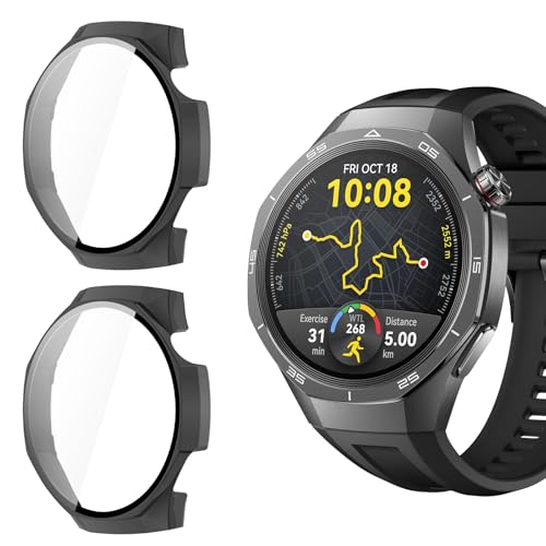Yenwen Hülle für Huawei Watch GT 5 Pro 46mm Schutzhülle, 2 Stück Hard Case mit Displayschutz für Panzerglas, Anti Kratz, Ultra HD Clear Cover für Huawei Watch GT5 Pro 46MM - Schwarz Yenwen Hülle für Huawei Watch GT 5 Pro 46mm Schutzhülle, 2 Stück Hard Case mit Displayschutz für Panzerglas, Anti Kratz, Ultra HD Clear Cover für Huawei Watch GT5 Pro 46MM - Schwarz von Yenwen