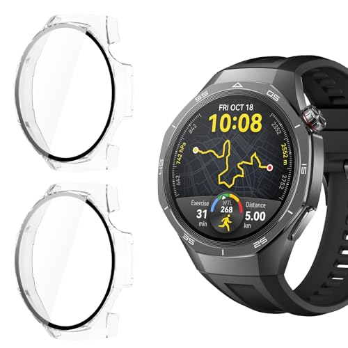 Yenwen Hülle für Huawei Watch GT 5 Pro 46mm Schutzhülle, 2 Stück Hard Case mit Displayschutz für Panzerglas, Anti Kratz, Ultra HD Clear Cover für Huawei Watch GT5 Pro 46MM - Transparent Yenwen Hülle für Huawei Watch GT 5 Pro 46mm Schutzhülle, 2 Stück Hard Case mit Displayschutz für Panzerglas, Anti Kratz, Ultra HD Clear Cover für Huawei Watch GT5 Pro 46MM - Transparent von Yenwen