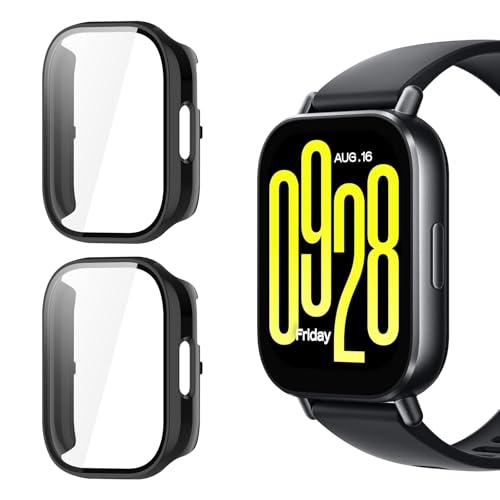 Yenwen Hülle kompatibel mit Xiaomi Redmi Watch 5 Active Schutzhülle, 2 Stück Hard Case mit Displayschutz für Panzerglas, Anti Kratz PC Schutzhülle, Ultra Slim HD Clear Cover -Schwarz Yenwen Hülle kompatibel mit Xiaomi Redmi Watch 5 Active Schutzhülle, 2 Stück Hard Case mit Displayschutz für Panzerglas, Anti Kratz PC Schutzhülle, Ultra Slim HD Clear Cover -Schwarz von Yenwen