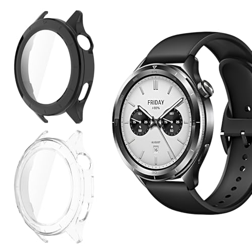 Yenwen Hülle kompatibel mit Xiaomi Watch S4 Schutzhülle, 2 Stück Anti Kratz Case, Anti Staub PC Schutzhülle, Ultra Slim HD Clear Cover Yenwen Hülle kompatibel mit Xiaomi Watch S4 Schutzhülle, 2 Stück Anti Kratz Case, Anti Staub PC Schutzhülle, Ultra Slim HD Clear Cover von Yenwen