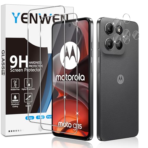 Yenwen Schutzfolie für Motorola Moto G15 für Panzerglas, 2 Stück Panzer Schutz Glas mit 2 Stück Kameraschutz, 9H Härte Schutzglas Anti-Kratzer Glas Handy Folie HD Klar Displayschutz Yenwen Schutzfolie für Motorola Moto G15 für Panzerglas, 2 Stück Panzer Schutz Glas mit 2 Stück Kameraschutz, 9H Härte Schutzglas Anti-Kratzer Glas Handy Folie HD Klar Displayschutz von Yenwen