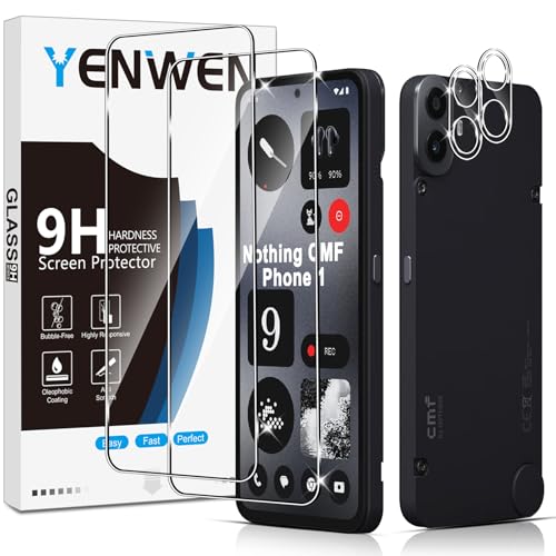 Yenwen Schutzfolie für Nothing CMF Phone 1 für Panzerglas, 2 Stück Panzer Schutz Glas mit 2 Stück Kameraschutz, 9H Härte Schutzglas Anti-Kratzer Handy Folie HD Klar Displayschutz Yenwen Schutzfolie für Nothing CMF Phone 1 für Panzerglas, 2 Stück Panzer Schutz Glas mit 2 Stück Kameraschutz, 9H Härte Schutzglas Anti-Kratzer Handy Folie HD Klar Displayschutz von Yenwen