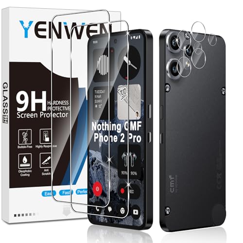 Yenwen Schutzfolie für Nothing CMF Phone 2 Pro für Panzerglas, 2 Stück Displayschutz mit 2 Stück Kameraschutz, 9H Härte Schutzglas Handy Folie HD Klar Panzer Schutz Glas Yenwen Schutzfolie für Nothing CMF Phone 2 Pro für Panzerglas, 2 Stück Displayschutz mit 2 Stück Kameraschutz, 9H Härte Schutzglas Handy Folie HD Klar Panzer Schutz Glas von Yenwen
