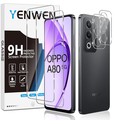 Yenwen Schutzfolie für OPPO A80 5G für Panzerglas, 2 Stück Panzer Schutz Glas mit 2 Stück Kameraschutz, 9H Härte Schutzglas Anti-Kratzer Glas Handy Folie HD Klar Displayschutz Yenwen Schutzfolie für OPPO A80 5G für Panzerglas, 2 Stück Panzer Schutz Glas mit 2 Stück Kameraschutz, 9H Härte Schutzglas Anti-Kratzer Glas Handy Folie HD Klar Displayschutz von Yenwen