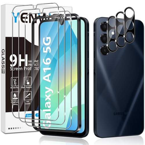 Yenwen Schutzfolie für Samsung Galaxy A16 5G/4G für Panzerglas, 3 Stück Panzer Schutz Glas mit 3 Stück Kameraschutz für Galaxy A 16, 9H Härte Schutzglas Anti-Kratzer Handy Folie HD Displayschutz Yenwen Schutzfolie für Samsung Galaxy A16 5G/4G für Panzerglas, 3 Stück Panzer Schutz Glas mit 3 Stück Kameraschutz für Galaxy A 16, 9H Härte Schutzglas Anti-Kratzer Handy Folie HD Displayschutz von Yenwen