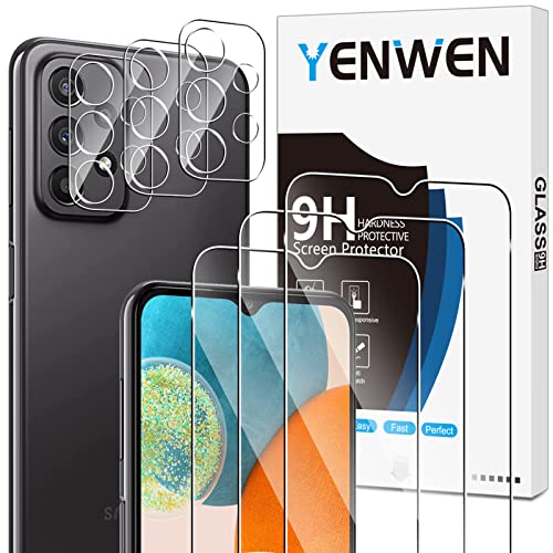 Yenwen Schutzfolie für Samsung Galaxy A23 4G / 5G für Panzerglas, 3 Stück Panzerfolie mit 3 Stück Kameraschutz, 9H Härte Schutzglas Anti- Kratzer Handy Glas Folie HD Klar Displayfolie von Yenwen