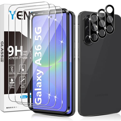 Yenwen Schutzfolie für Samsung Galaxy A36 5G für Panzerglas, 3 Stück Displayschutz mit 3 Stück Kameraschutz für Samsung A 36, 9H Härte Schutzglas Handy Folie HD Klar Panzer Schutz Glas Yenwen Schutzfolie für Samsung Galaxy A36 5G für Panzerglas, 3 Stück Displayschutz mit 3 Stück Kameraschutz für Samsung A 36, 9H Härte Schutzglas Handy Folie HD Klar Panzer Schutz Glas von Yenwen