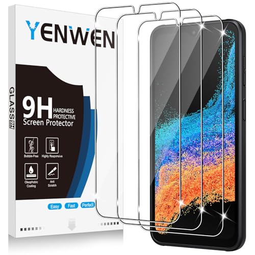 Yenwen Schutzfolie für Samsung Galaxy Xcove 6 Pro, 9H Härte Glas Folie, Anti- Kratzer Schutzglas, Anti-Blasenfrei Displayschutzfolie für Galaxy Xcover6 Pro - 3 Stück von Yenwen
