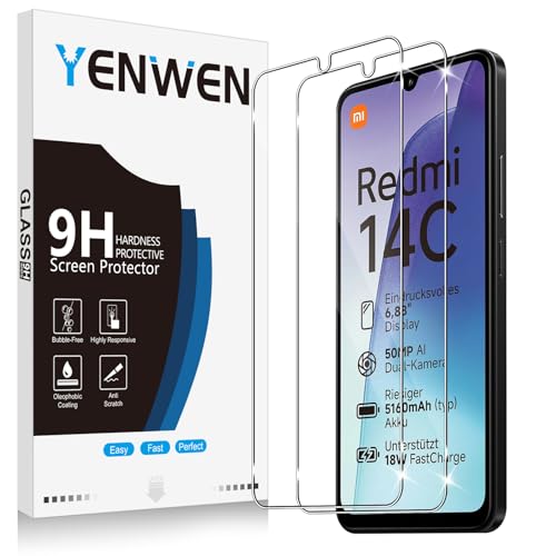 Yenwen Schutzfolie für Xiaomi Redmi 14C für Panzerglas, 2 Stück Panzer Schutz Glas 9H Härte Schutzglas Anti-Kratzer Handy Folie HD Klar Displayschutz Yenwen Schutzfolie für Xiaomi Redmi 14C für Panzerglas, 2 Stück Panzer Schutz Glas 9H Härte Schutzglas Anti-Kratzer Handy Folie HD Klar Displayschutz von Yenwen