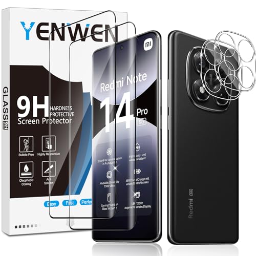 Yenwen Schutzfolie für Xiaomi Redmi Note 14 Pro 5G für Panzerglas, 2 Stück Panzer Schutz Glas mit 2 Stück Kameraschutz, 9H Härte Schutzglas Anti-Kratzer Glas Handy Folie HD Klar Displayschutz Yenwen Schutzfolie für Xiaomi Redmi Note 14 Pro 5G für Panzerglas, 2 Stück Panzer Schutz Glas mit 2 Stück Kameraschutz, 9H Härte Schutzglas Anti-Kratzer Glas Handy Folie HD Klar Displayschutz von Yenwen