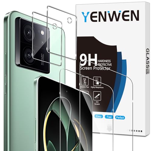 Yenwen Schutzfolie für Xiaomi Redmi k60 Ultra für Panzerglas, 2 Stück Panzerfolie mit 2 Stück Kameraschutz, 9H Härte Schutzglas Anti- Kratzer Handy Folie HD Klar Displayschutz von Yenwen