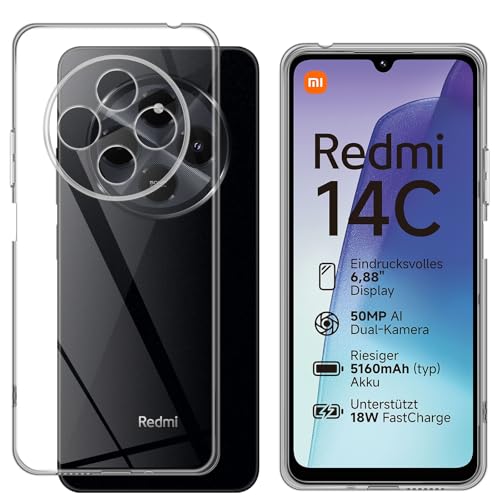 Yenwen Schutzhülle für Xiaomi Redmi 14C /Xiaomi Poco C75 Hülle, Case Ultra Transparent TPU Stoßfest, Silikon Cover Shock Absorption passt Kompatibel mit Redmi 14C / Mi Poco C75 Handyhülle Yenwen Schutzhülle für Xiaomi Redmi 14C /Xiaomi Poco C75 Hülle, Case Ultra Transparent TPU Stoßfest, Silikon Cover Shock Absorption passt Kompatibel mit Redmi 14C / Mi Poco C75 Handyhülle von Yenwen