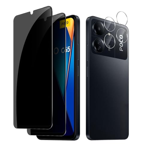 Yenwen Sichtschutzfolie für Xiaomi mi POCO C65 / Redmi 13C 4G für Panzerglas, 2 Stück Sichtschutz und 2 Stück Kameraschutz, 9H Härte Privacy Folie Anti Spy Blickschutzfolie Yenwen Sichtschutzfolie für Xiaomi mi POCO C65 / Redmi 13C 4G für Panzerglas, 2 Stück Sichtschutz und 2 Stück Kameraschutz, 9H Härte Privacy Folie Anti Spy Blickschutzfolie von Yenwen