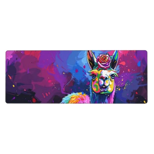 Gaming Mauspad Alpaka Mauspad XXL 900 x 400 x 3mm XXL Mousepad Tier Mauspad Gaming Zubehör mit Anti Rutsch Basis Mouse Pad Wasserdicht und Langlebig für Maus und Tastatur, Home Decor Geschenke von Yeogcohe